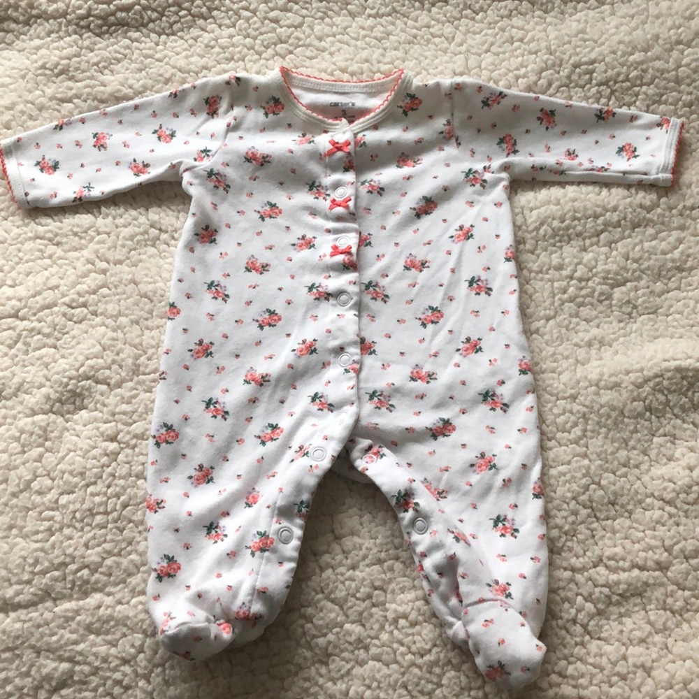 Carter’s 3M Baby Girl Floral Print Footie